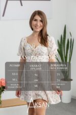 Сукня Aksan 24.2310 Кремовий принт волошки - Зображення 4
