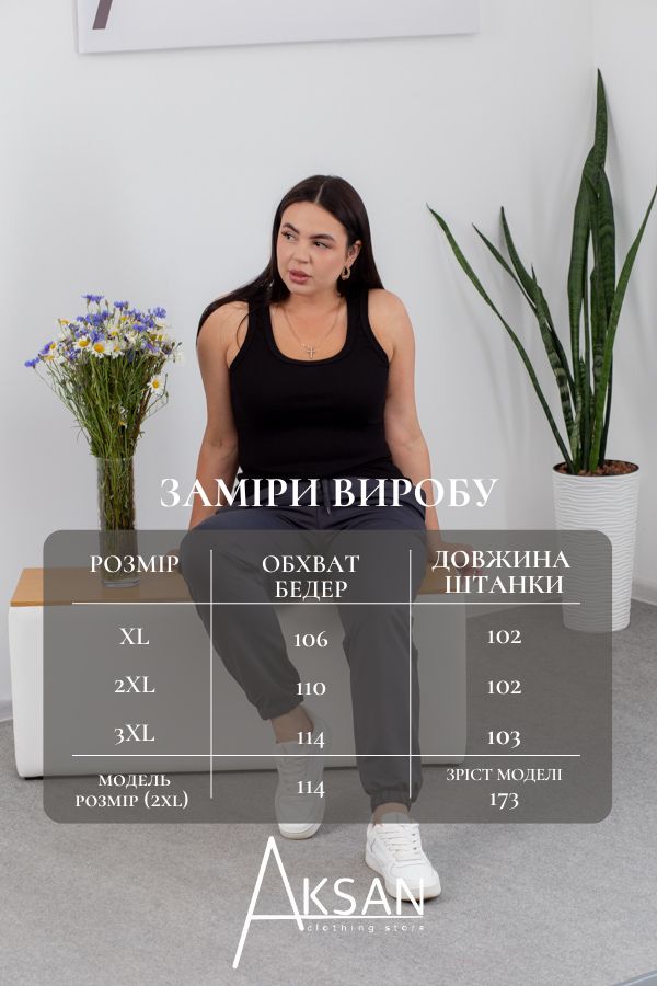 Штани Aksan 21.908 Темно сірий - Зображення 4