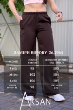 Жіночі літні штани палаццо шовк армані на резинці Aksan 26.2964 Темно коричневий - Зображення 6