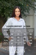 Жіночий спортивний молодіжний костюм турецький трикотаж кофта з капюшоном та широкі джогери Aksan 26.3000 Меланж - Зображення 7